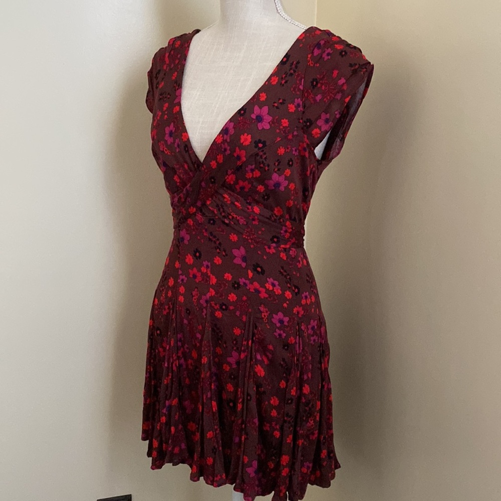 Free People Red It Takes Two Wrap Dress - Picture 10 of 14